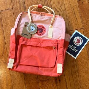 Fjallraven kanken NWT poppy fields-cotton sky